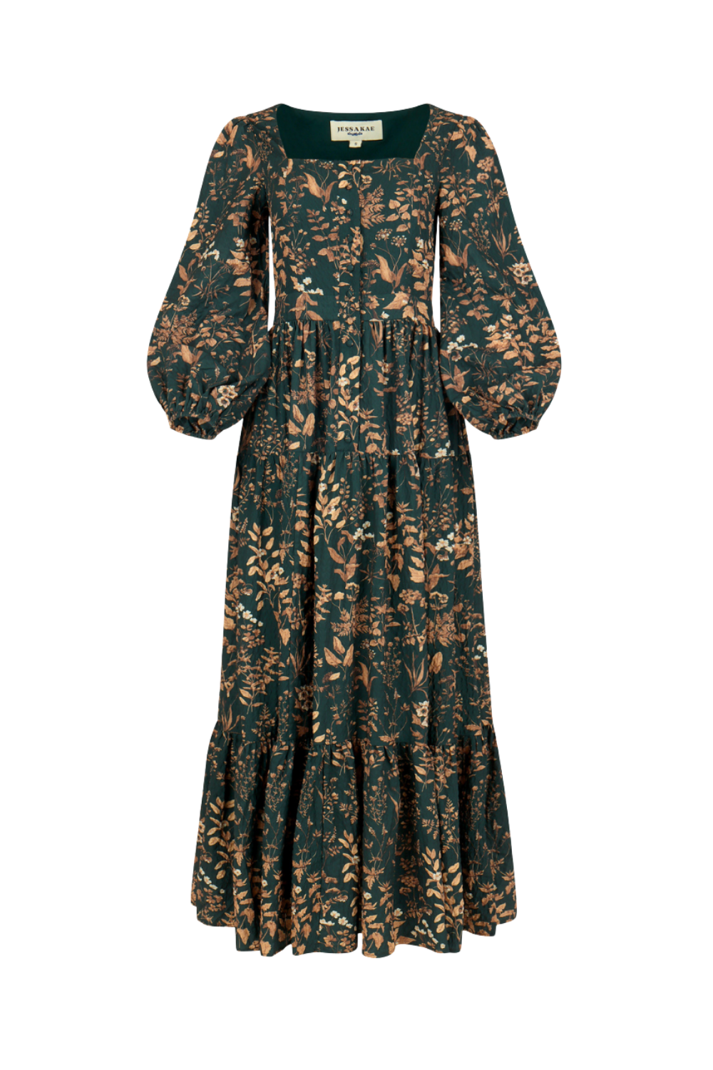 Fern Dress Dresses - JessaKae - Fern Dress - Dark Green / XXS