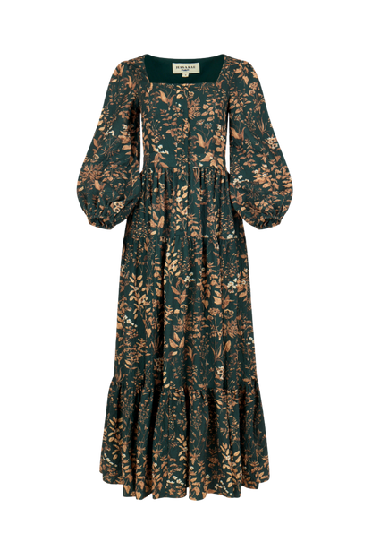 Fern Dress Dresses - JessaKae - Fern Dress - Dark Green / XXS