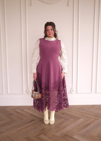 chic size inclusive model wearing JessaKae Adara Dress