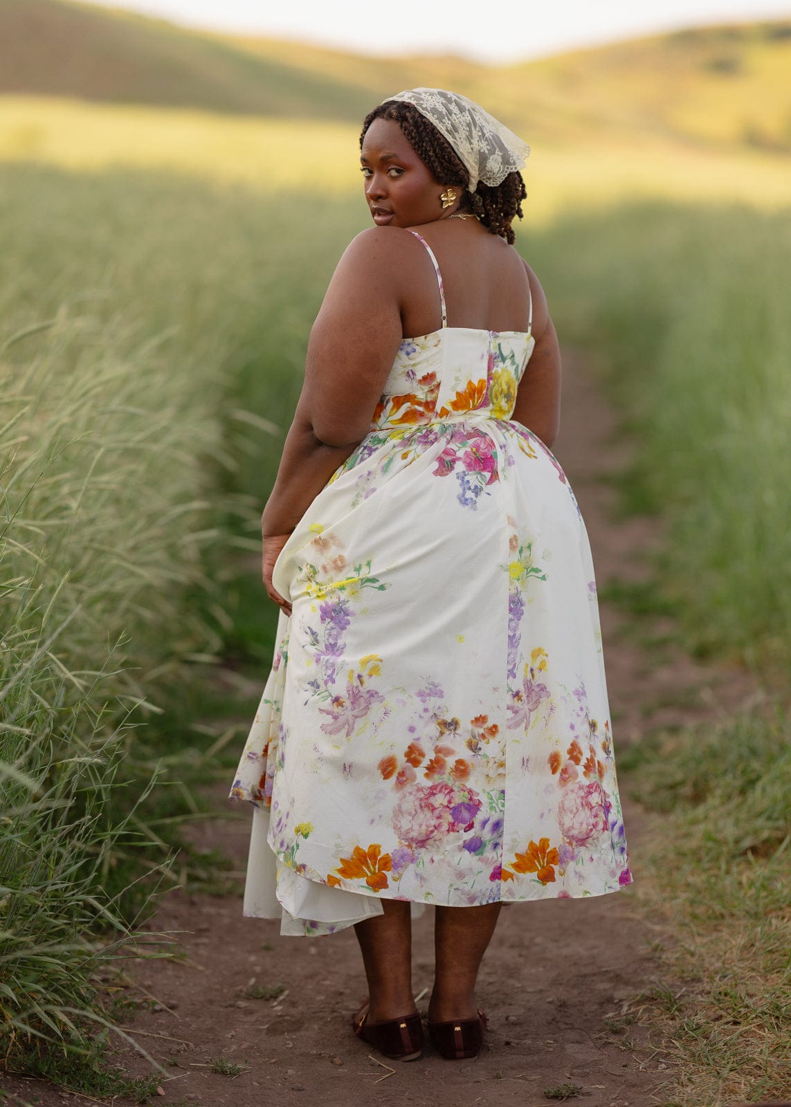 chic size inclusive model wearing JessaKae Catherine Dress