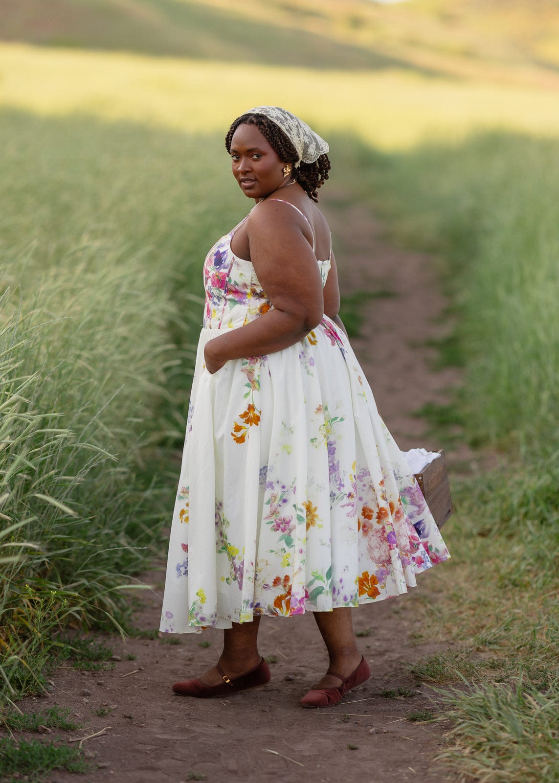chic size inclusive model wearing JessaKae Catherine Dress