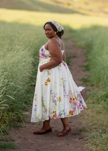 chic size inclusive model wearing JessaKae Catherine Dress