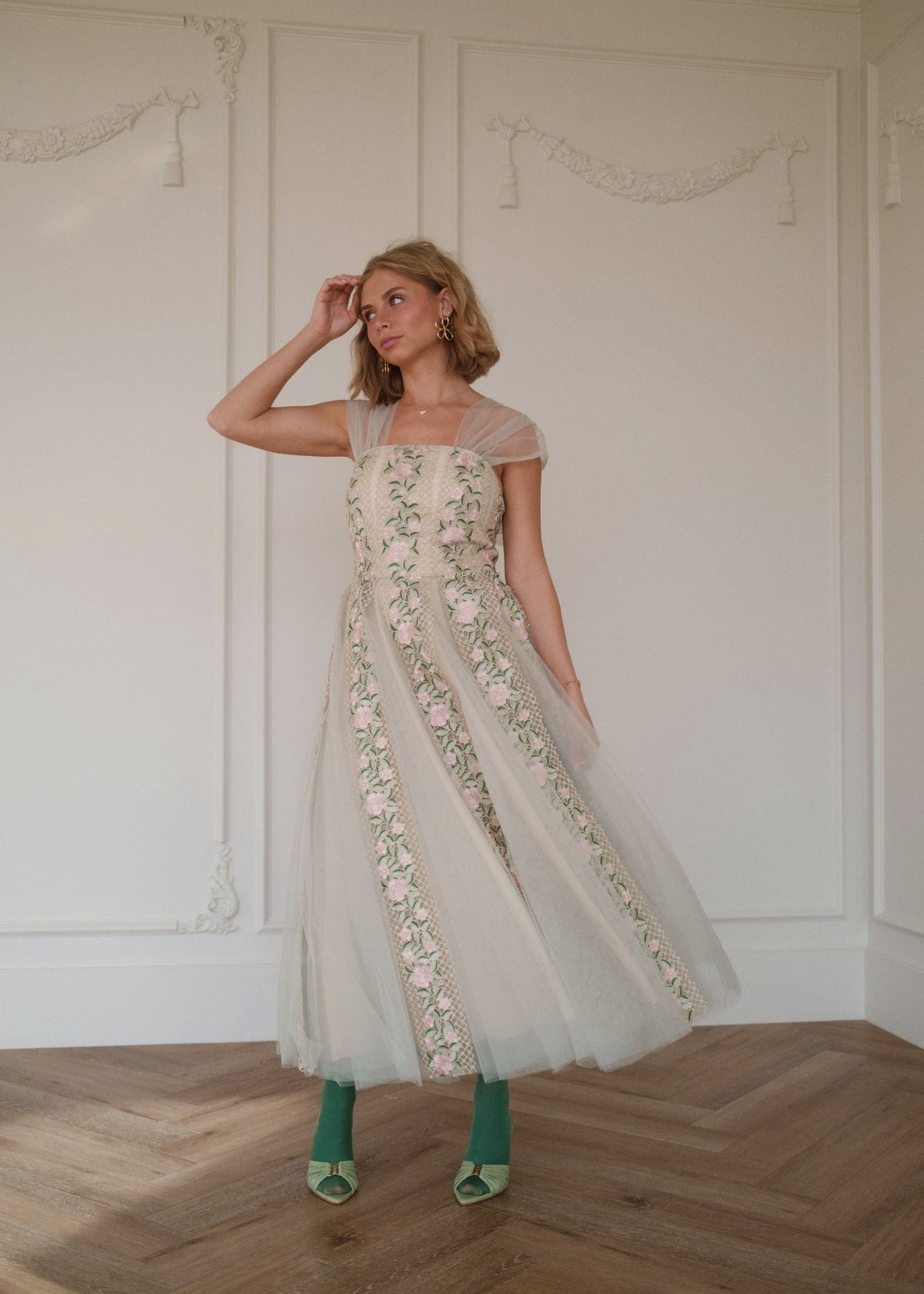 chic size inclusive model wearing JessaKae Cheyenne Dress