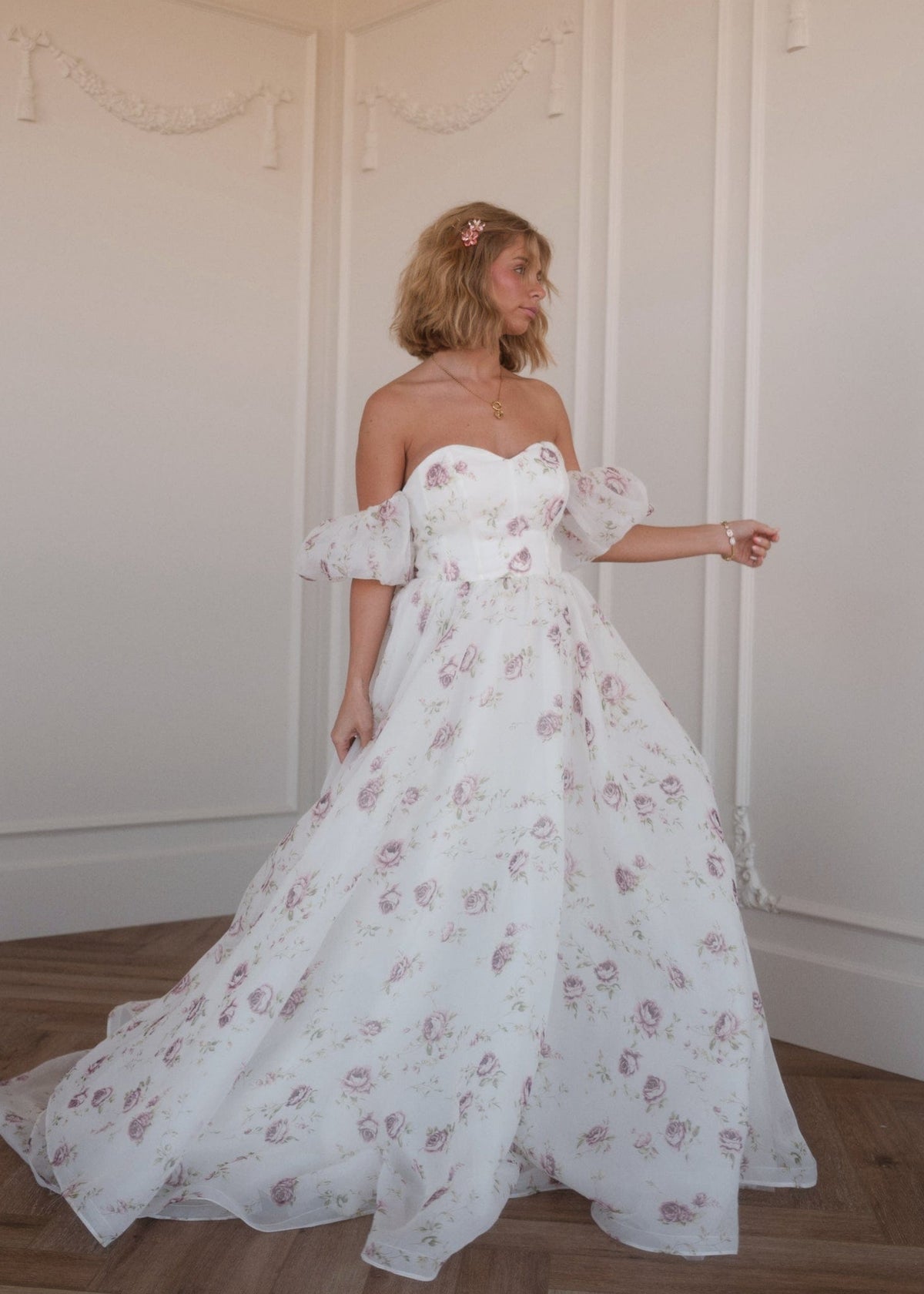 chic size inclusive model wearing JessaKae Evangeline Dress