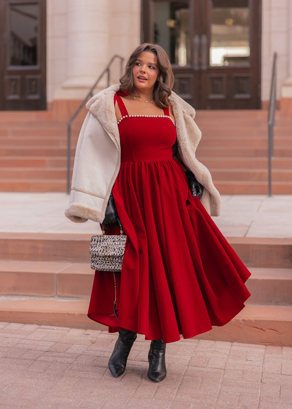 chic size inclusive model wearing JessaKae Mary Dress Dresses