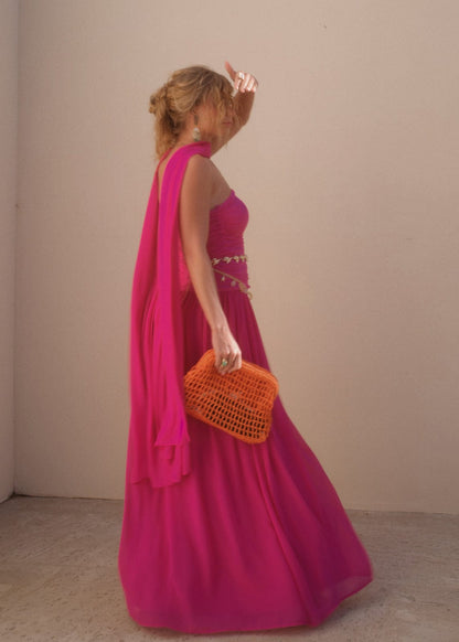 chic size inclusive model wearing JessaKae Sanica Dress