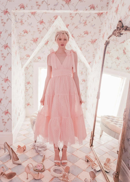 Jeanne Dress Pink Dresses - JessaKae - Jeanne Dress Pink - Pink / XXS